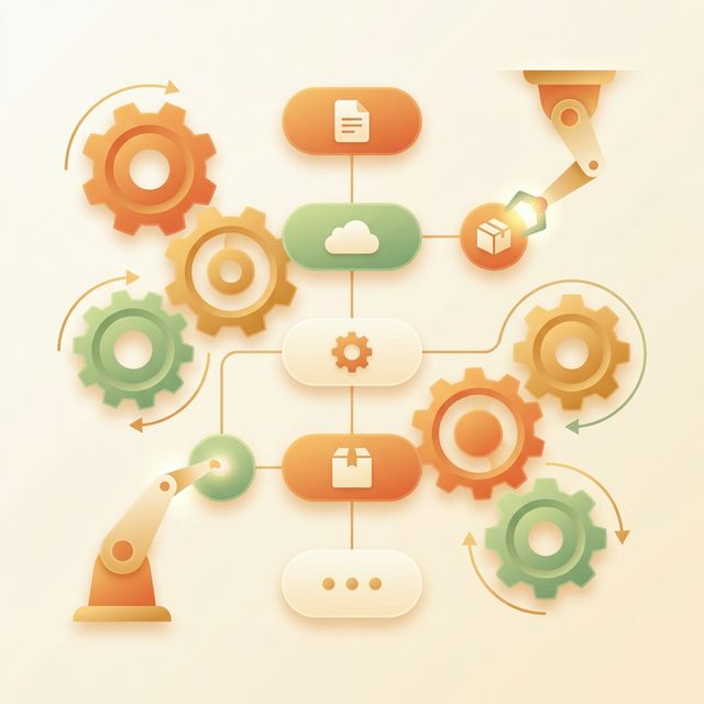 Business process automation illustration