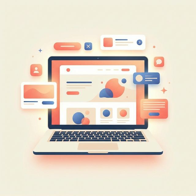 Website development illustration